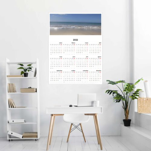 Calendario personalizado de pared con fotos familiares