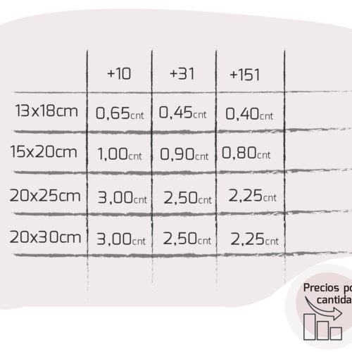 plantilla precios gran tamaño