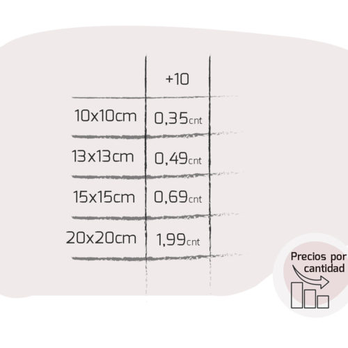 plantilla precios formato cuadrado